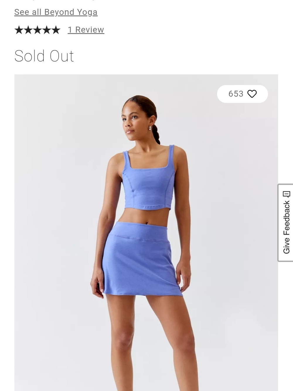 Beyond Yoga Spacedye Movement Blue High Waisted Mini Skirt Womens Size xsUSA